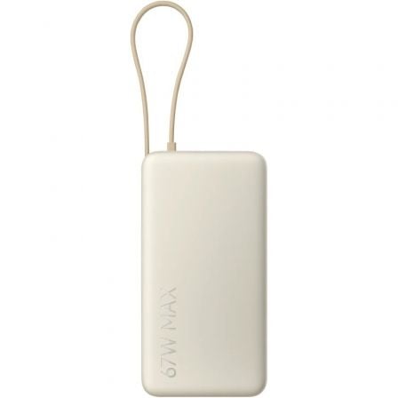 Powerbank 20000mAh Xiaomi 67W Power Bank Integrated Cable/ 67W/ Beige/ Incluye Cable USB Tipo-C_0
