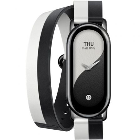 Correa Original para Pulsera Xiaomi Mi Smart Band 8 Double Wrap Strap/ Blanco y Negro_0
