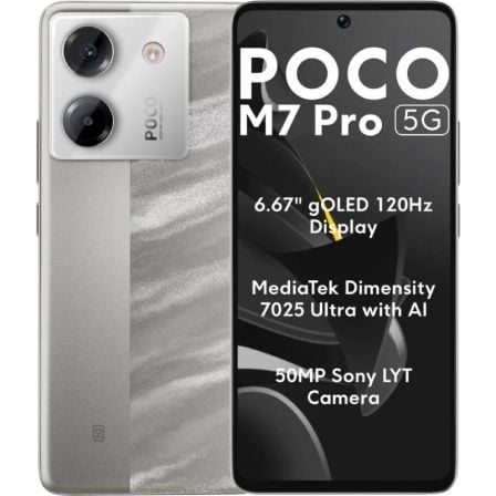 Smartphone Xiaomi POCO M7 Pro 8GB/ 256GB/ 6.67"/ 5G/ Plata_0