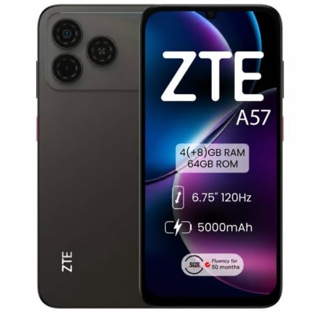 Smartphone ZTE A57 4GB/ 64GB/ 6.75"/ Negro_0