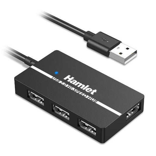XHUB-04U2 - HUB USB 2.0 Compatto Slim 4 Porte Autoalimentato_0