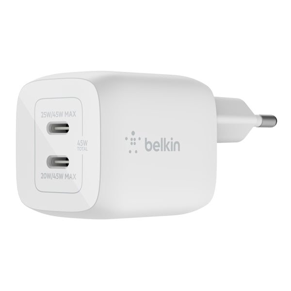 CARICABATTERIA DA PARETE DOPPIO GAN USB-C PPS 45W - BIANCO_1