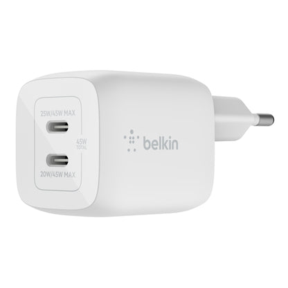 CARICABATTERIA DA PARETE DOPPIO GAN USB-C PPS 45W - BIANCO_1