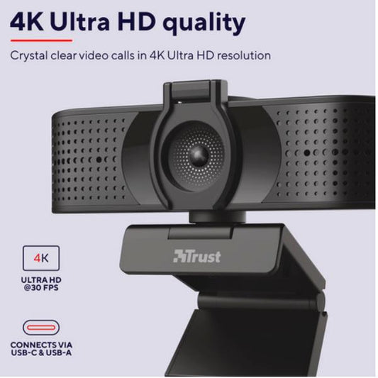 TRUST WEBCAM TEZA ULTRA HD 4K 2xMICRO AUTOFOCO USB E USB-C INCLUI TRIPE_0