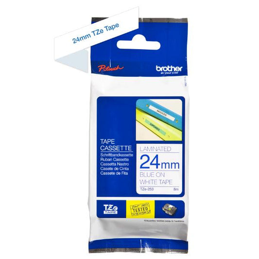 Etiqueta Brother TZe-253 / Preto_0
