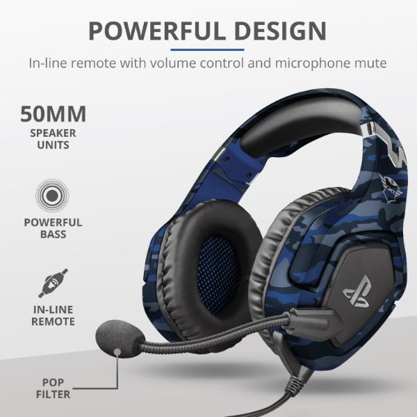 GXT 488 FORZE-B CUFFIE GAMING CERTIFICATE PLAYSTATION - CAMOUFLAGE/BLU_0