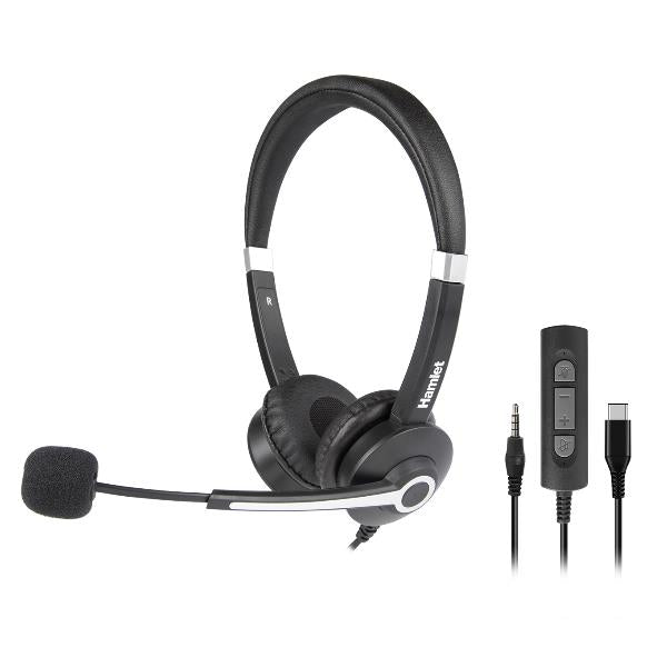 HHEADM-CJS CUFFIA BI-AURALE CON MICROFONO USB-C + JACK 3.5mm + TELECOMANDO_0