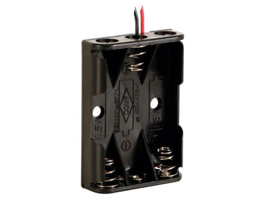 suporte de pilhas para 3 x pilhas aa_0
