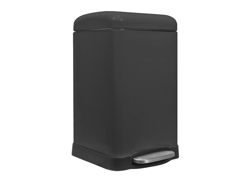 Contentor urbano - 20 l - Quadrado - Preto mate_0