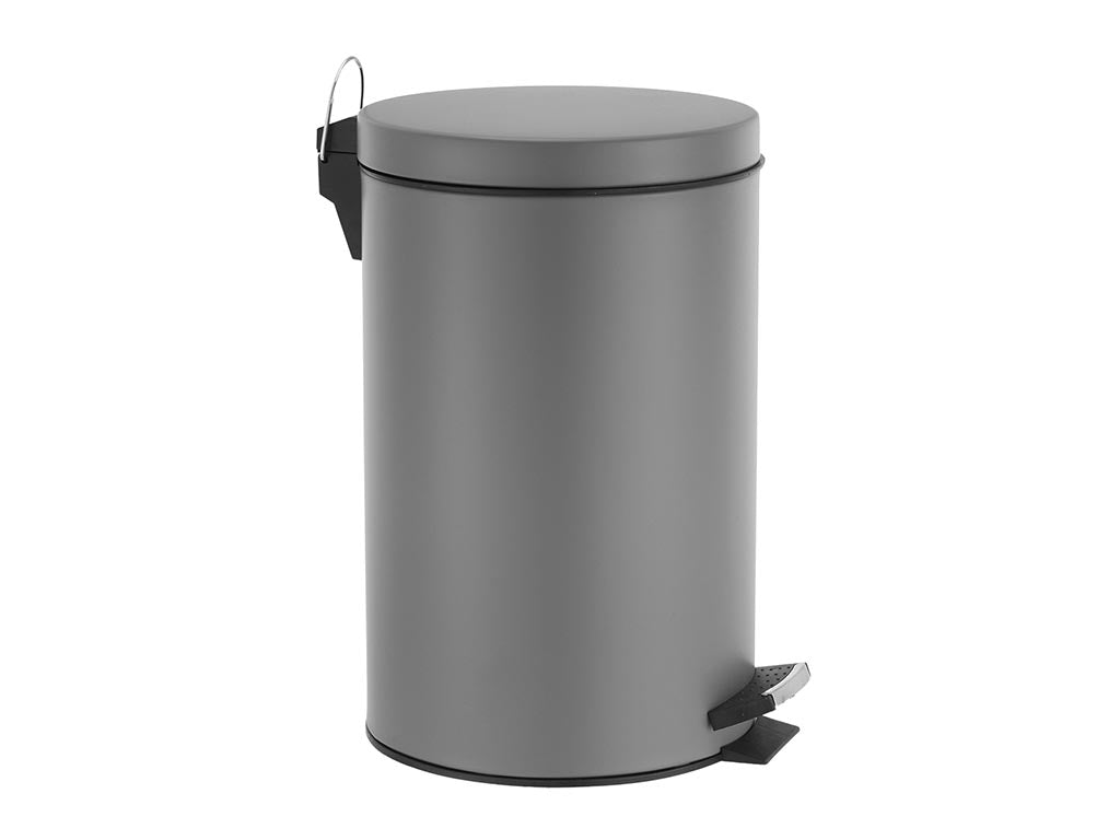 Contentor com pedal - 14 l - Metal gris_0