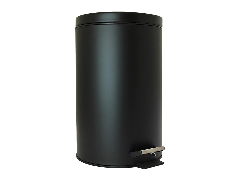 Contentor com pedal - 14 l - Metal preto_0