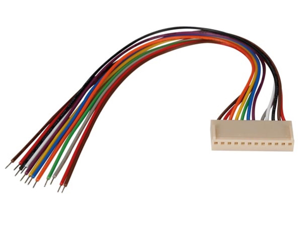CONECTOR DE PLACA PARA FIO - FEMININO - 12 CONTACTOS / 20cm_0