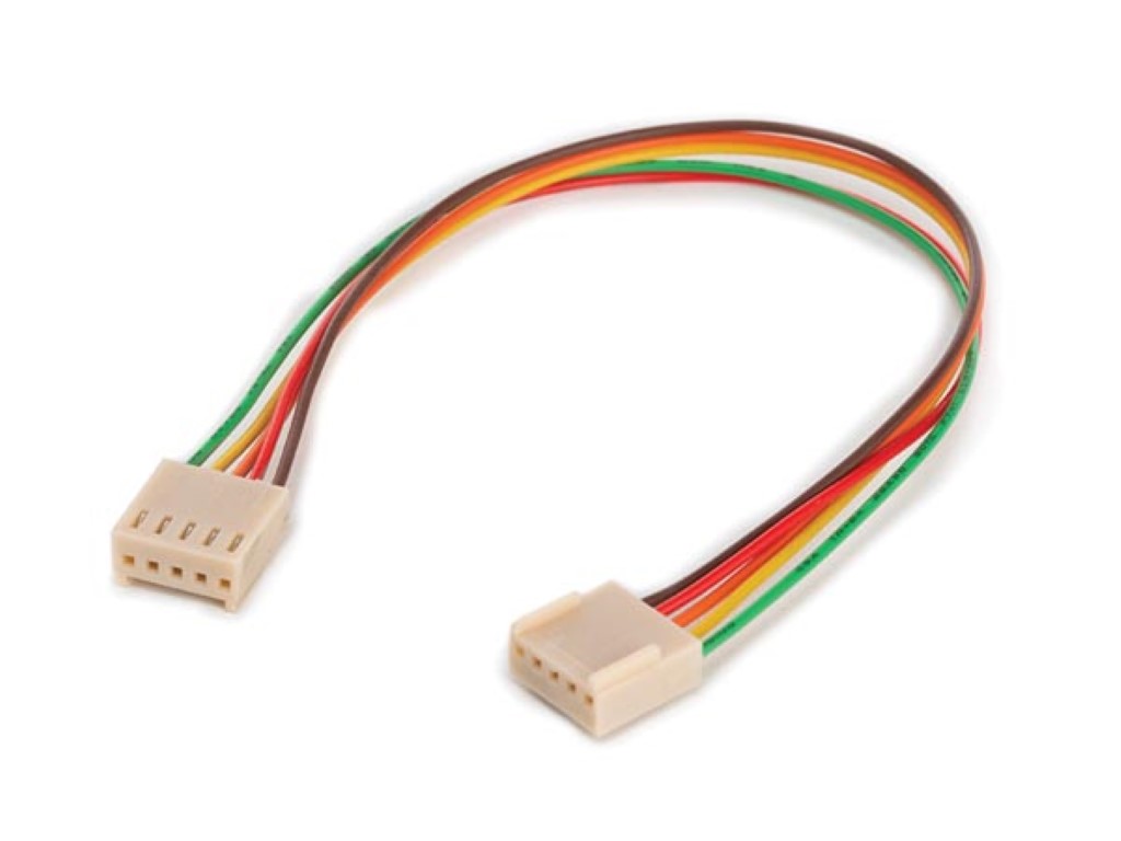 CONECTOR DE PLACA A PLACA, 2 X FEMININO 5 POLOS 2,54 mm + 20 cm DE CABO_0
