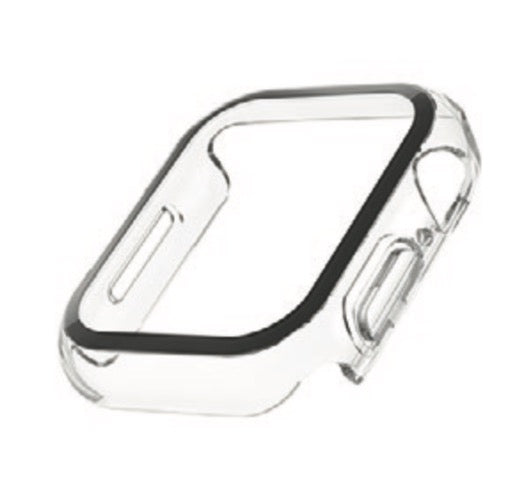 PROTEGGI SCHERMO CURVO + BUMPER PER APPLE WATCH SERIE 9/8/7/SE (1st/2ndGGEN)/6/5/4 40/41MM - CLEAR_0