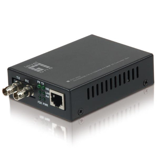 LEVELONE FVT-2002 - MEDIA CONVERTER FAST ETHERNET dA RJ45 a ST, FIBRA MULTIMODALE, 2Km (FV_0