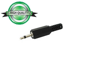 CONECTOR JACK MACHO 2,5mm - PLÁSTICO PRETO MONO_0