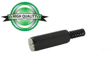 CONECTORES JACK FÊMEA 2,5mm - PLÁSTICO PRETO MONO_0