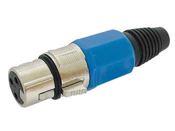 PLUG XLR FÊMEA 3P - NÍQUEL - AZUL_0