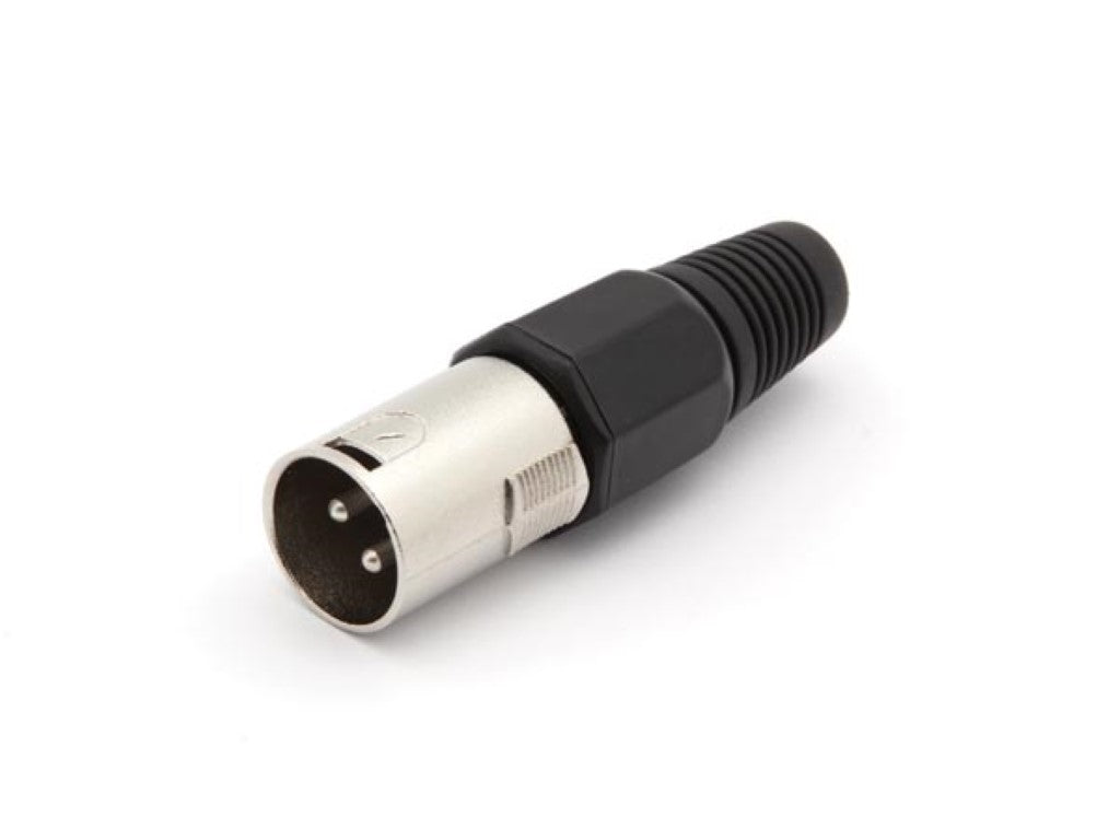 PLUG XLR 3P MACHO - NÍQUEL - PRETO_0