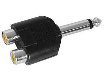 JACK MONO DUAL RCA FÊMEA PARA MASCULINO 6,35 mm_0