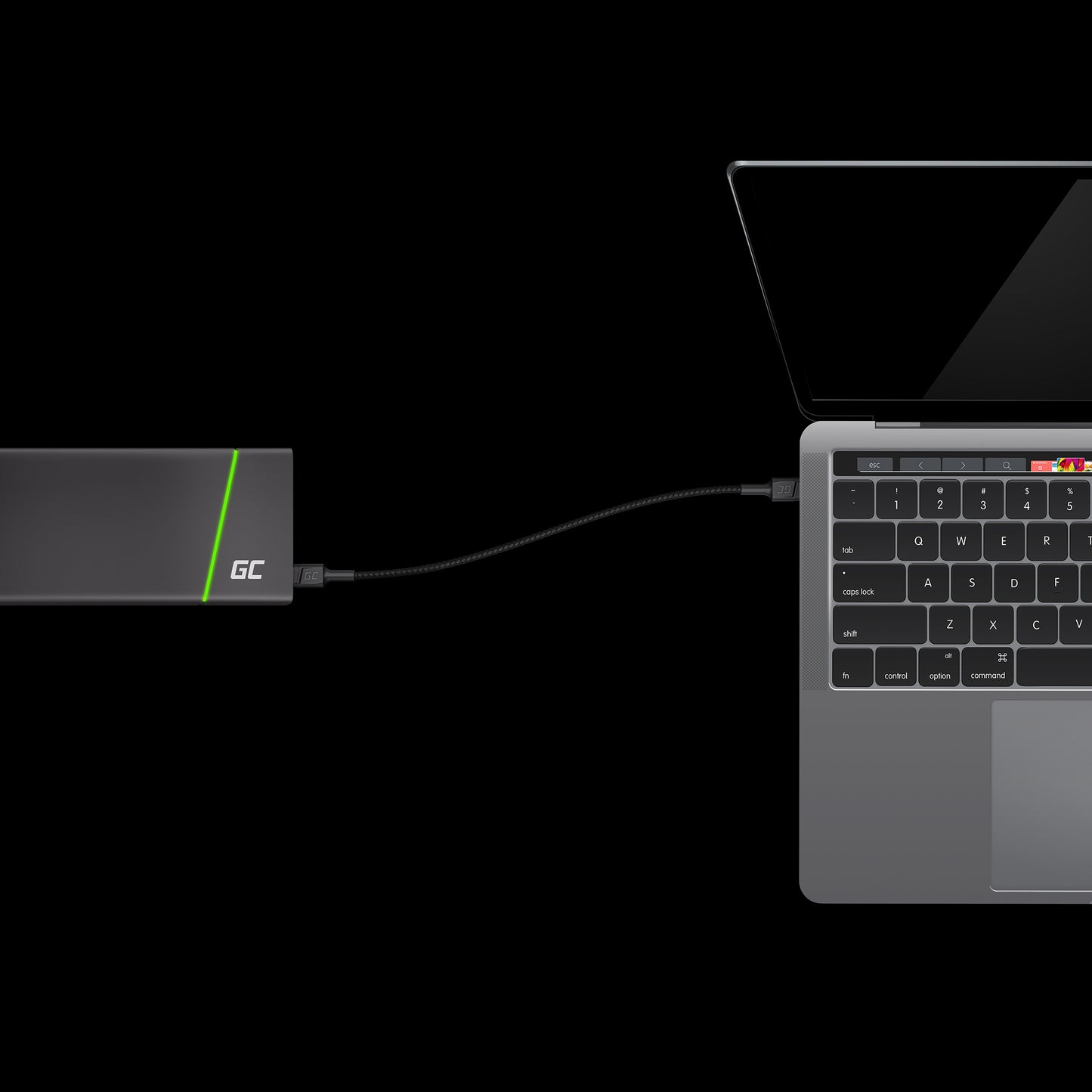 Cable USB-C - USB-C Green Cell GC 30cm, with Power Delivery (60W) and Ultra Charge, QC 3.0_2