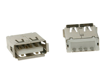 USB A FÊMEA, CONECTOR ÚNICO 180°, MONTAGEM EM PCB_0
