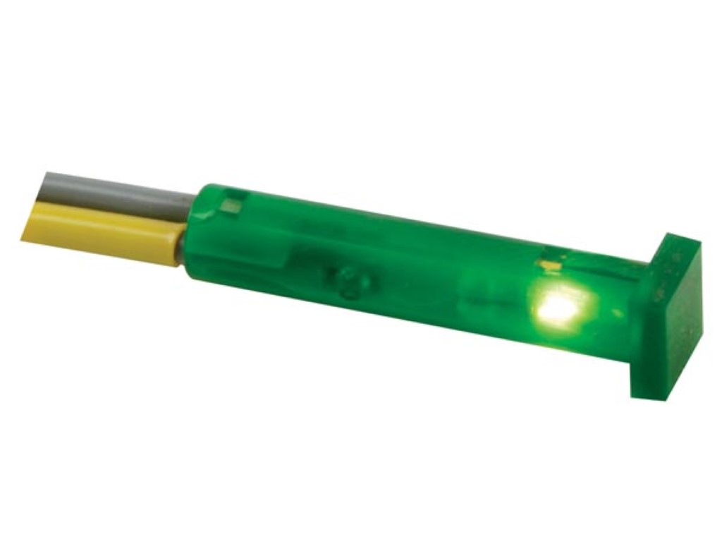 QUADRADO 7 x 7mm LÂMPADA DE CONTROLO DE PAINEL 12V VERDE_0