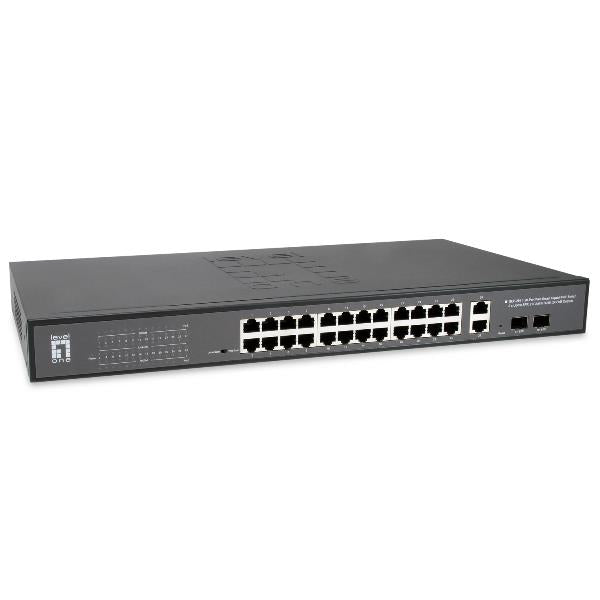 LEVELONE GEP-2841 - SWITCH 28-PORTE WEBSMART GIGABIT POE, 375W, 2x Uplink SFP, 2x Uplink G_1