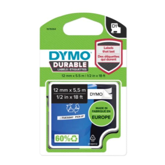 Fita de Impressão DYMO / Preto / 12mm x 5,5m / D1 ORIGINAL Hochleistungs-Schriftband_0