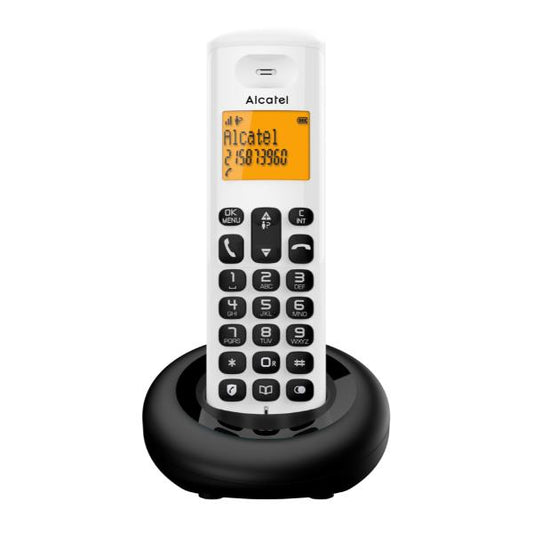 Alcatel E160 Teléfono DECT Identificador de llamadas Negro, Blanco_0