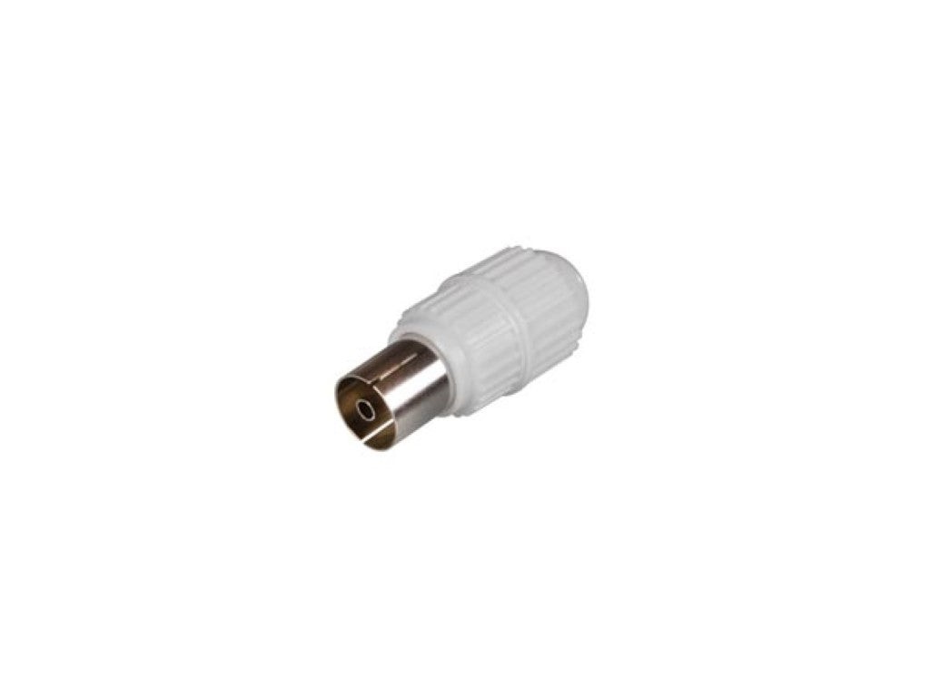 PLUG TV PLÁSTICO 9,5mm/2,3mm - FÊMEA - BRANCO_0