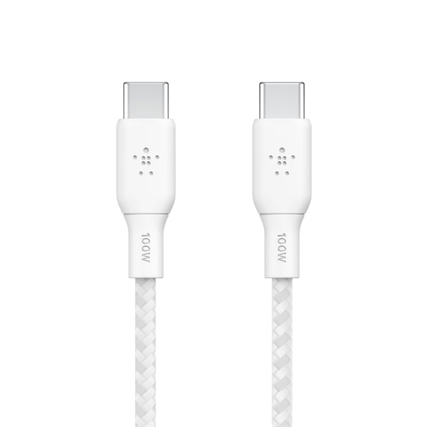 CAVO INTRECCIATO 100W USB-C TO USB-C 3M - BIANCO_0