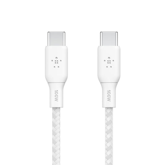 CAVO INTRECCIATO 100W USB-C TO USB-C 3M - BIANCO_0