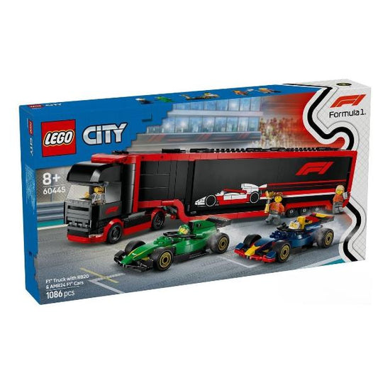 60445 City F1 Transporter mit RB20 & AMR24 F1 Rennautos, Konstruktionsspielzeug_0