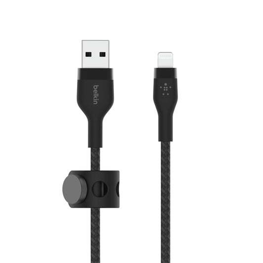 CAVO INTRECCIATO SILICONE DA USB-A A LIGHTNING 2M - NERO_0