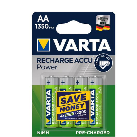 Bateria VARTA Recharge Accu Power AA 1350 mAh / Preto / 1829494_0