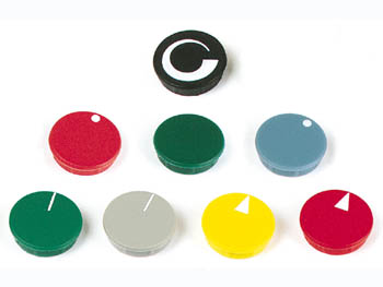 Tampa para botão de 15 mm (verde - seta branca)_0