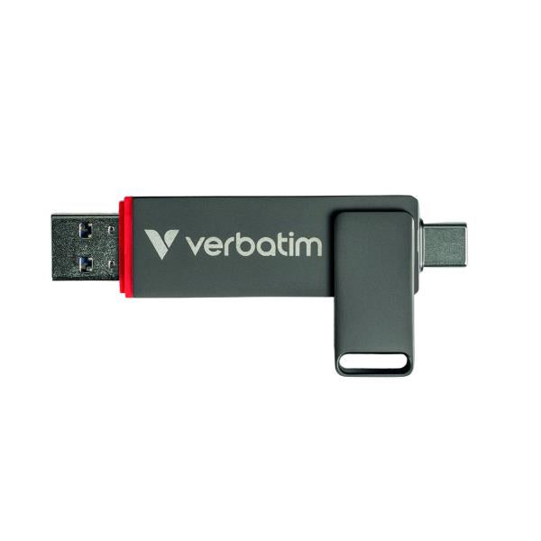 SSD Externo Verbatim QuickStick 256GB / Alumínio / Dual USB-A USB-C_0