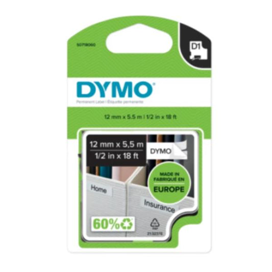 Fita de Impressão DYMO / Preto / 12mm x 5,5m_0
