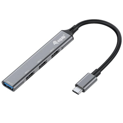 EQUIP - HUB 4-PORTE USB-C (1x USB 3.2 Gen 1 + 3x USB 2.0), Alluminio (128961)_1