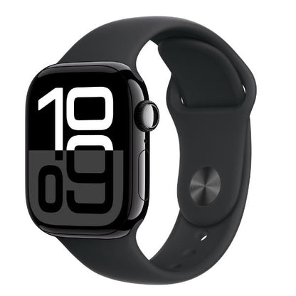 Apple Watch Series 10/ GPS/ Cellular/ 42mm/ Caja de Aluminio Negro Azabache / Correa Deportiva Negra M/L_1