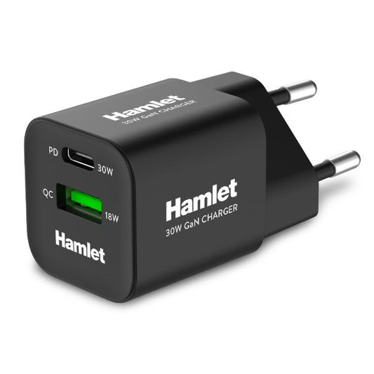 XPDC-G3018Q Alimentatore GaN 30W PD USB-C + USB-A Quick Charger 18W_0