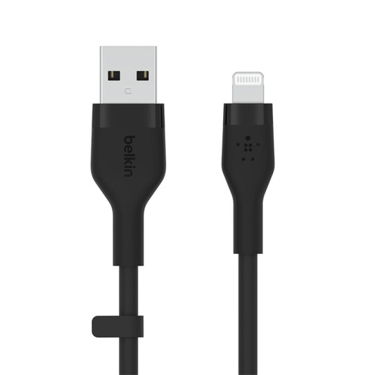 CAVO IN SILICONE DA USB-A A LIGHTNING 1M - NERO_0