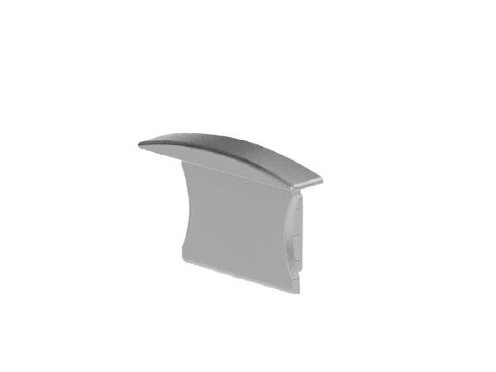 TAMPA DE EXTREMIDADE EM ALUMÍNIO PARA O PERFIL DE EMBUTIR SLIMLINE 15 mm SEM FURO PARA CABO - PRATEADO_0