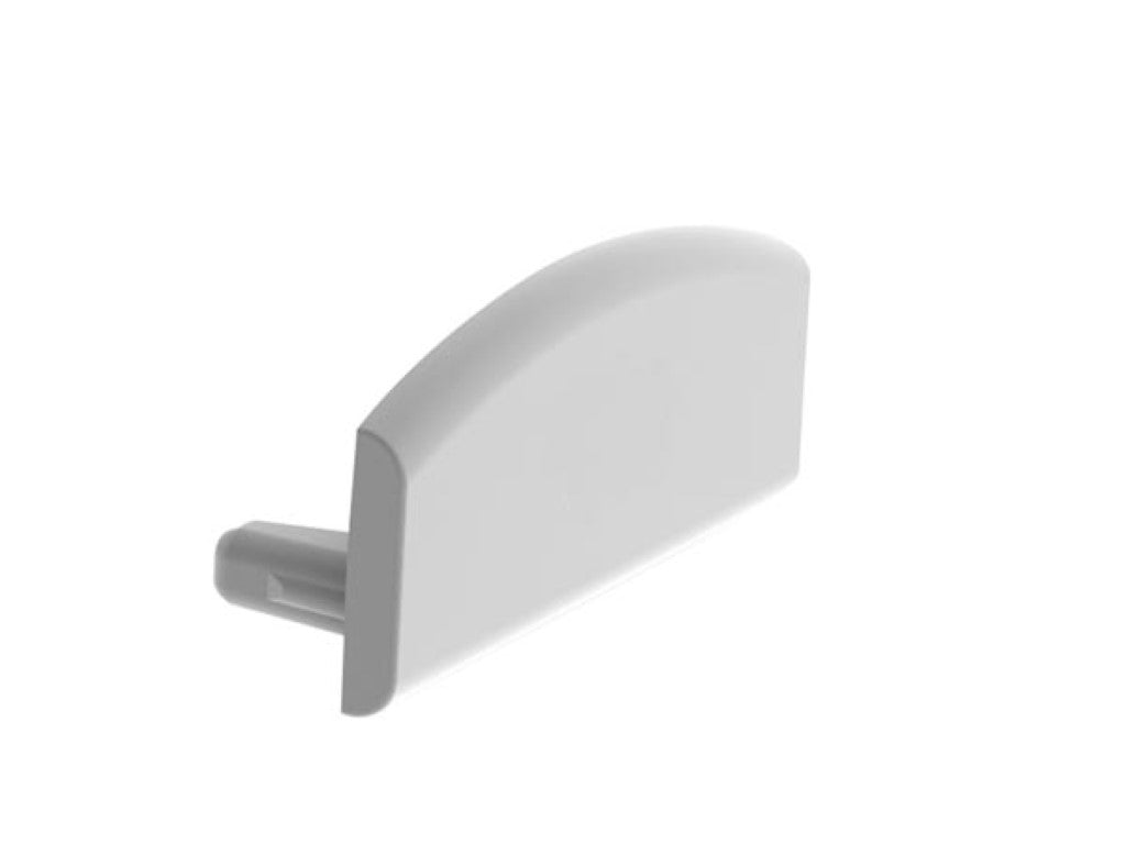 TAMPA DE EXTREMIDADE EM ALUMÍNIO PARA O PERFIL LED LARGO SLIMLINE 8 mm SEM FURO PARA CABO - PRATEADO_0