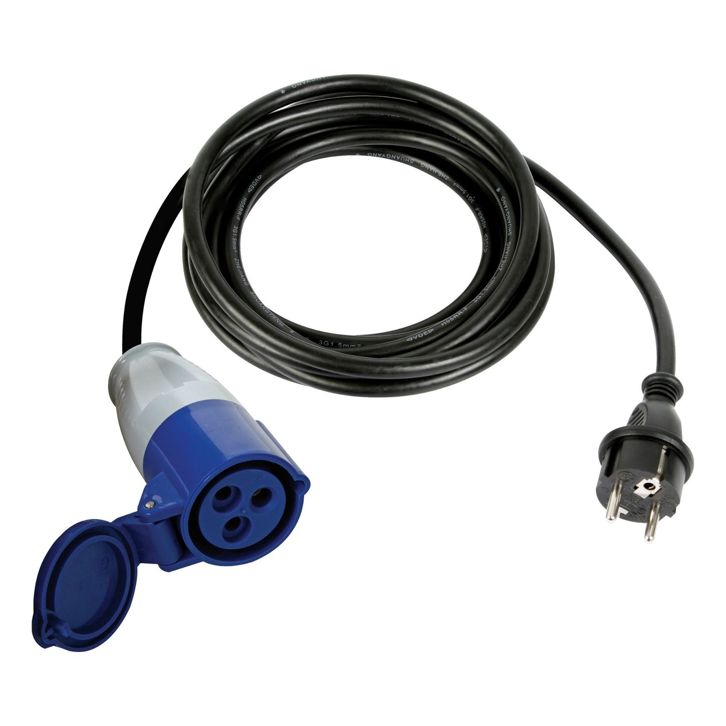 CABO COM ADAPTADOR FICHA SCHUKO / TOMADA CEE - 3 m_0