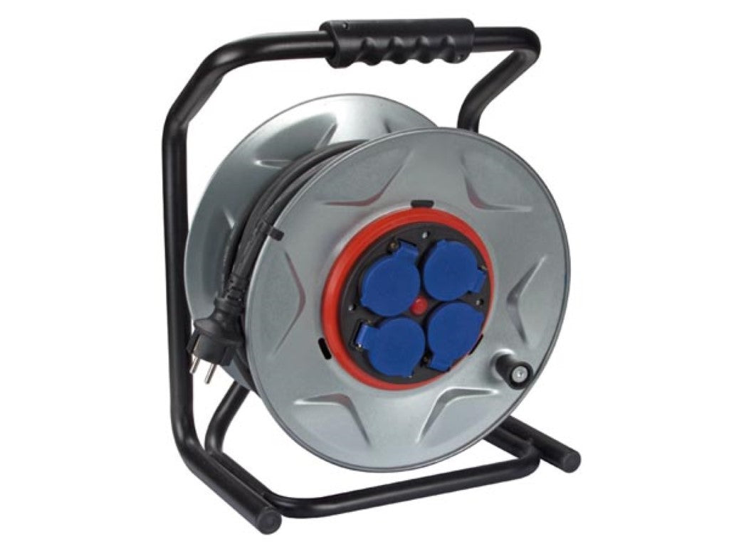 BOBINA DE CABO EM NEOPRENE PARA PROFISSIONAIS COM SISTEMA ANTI-TORÇÃO - 40 m - 3G2.5 - 4 TOMADAS_0