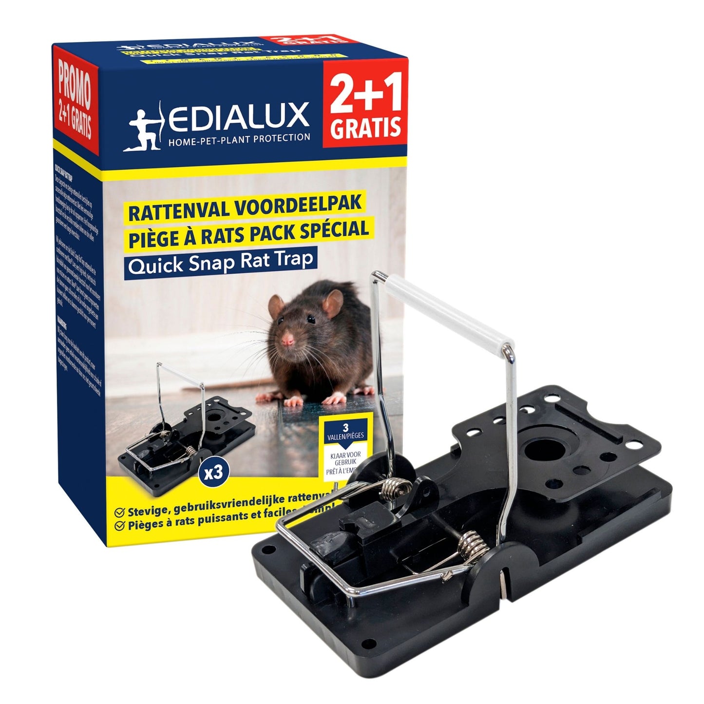 Armadilha para ratos Quicksnap, promopack 2+1 pcs_0