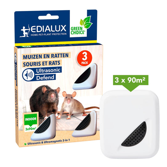 Ultrasonic Defend - ratos e ratazanas, max. 90m², 3 peças_0
