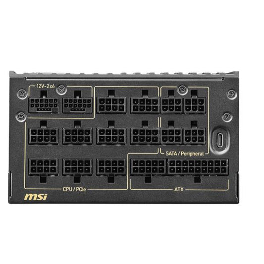 MSI MEG Ai1600T PCIE5 unidad de fuente de alimentación 1600 W 24-pin ATX ATX Negro_0